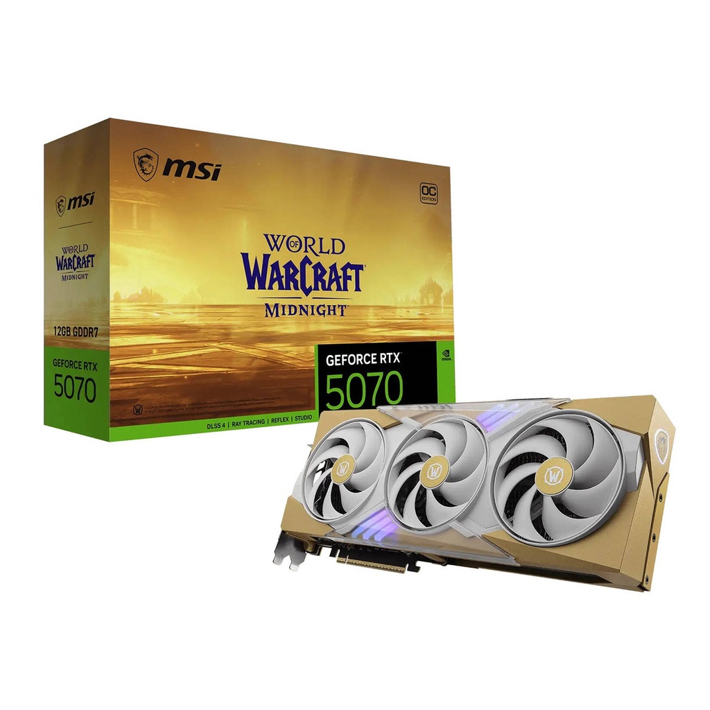 [912-V532-256] MSI GeForce RTX 5070 World of Warcraft Midnight Light Edition OC 12GB GDDR7 Graphics Card