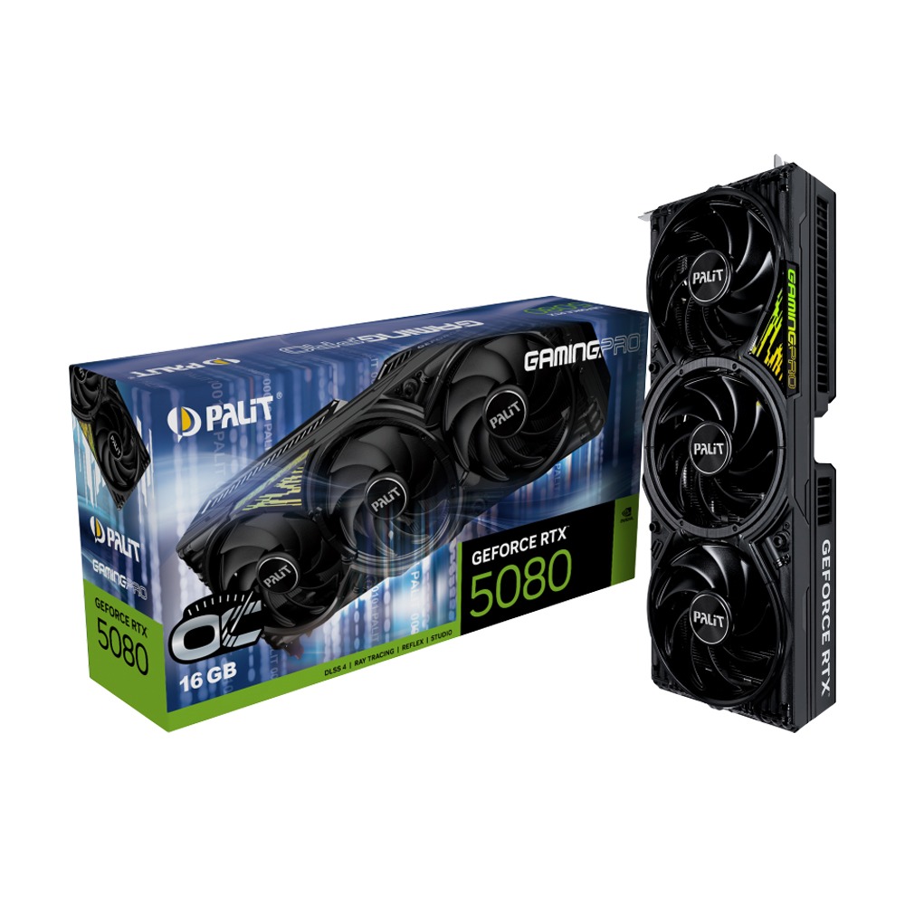 [NE75080S19T2-GB2031Y] Palit GamingPro Geforce RTX 5080 OC 16GB GDDR7 Graphic Card