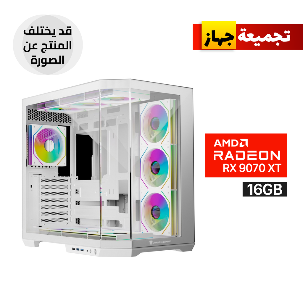 [AS-01-W-CGPC1] Gaming PC Intel Core i7-14700F Processor, MSI B760 D5 WIFI Motherboard, 32GB DDR5 RAM (6000), 1TB NVMe SSD, AMD Series RX 9070 XT 16GB VGA, 850 WATT PSU, L360 Liquid Cooler, Jungle Leopard AS-01 Mid Tower Case 4x ARGB Fans, Windows 11 Pro (License)