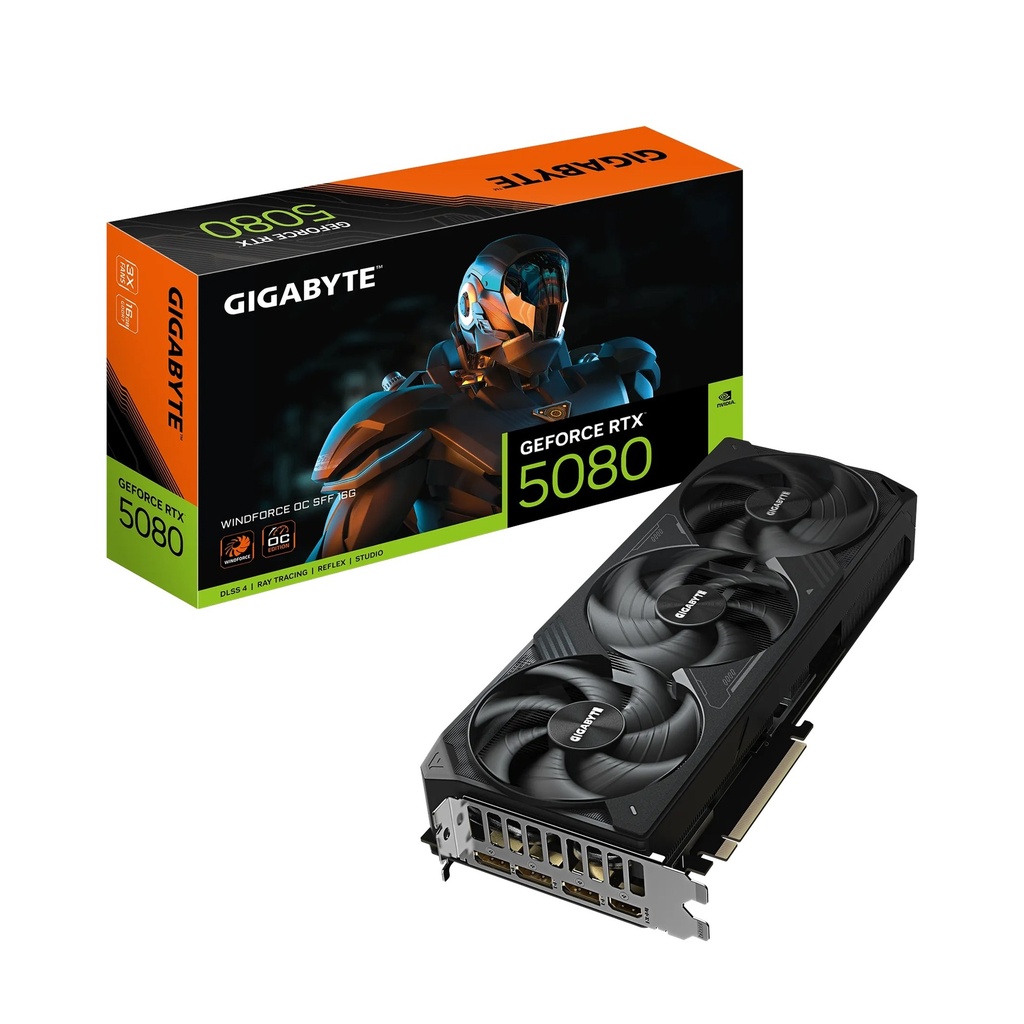 [GV-N5080WF3OC-16GD] Gigabyte GeForce RTX­­ 5080 WindForce OC Edition SFF 16GB GDDR7 Graphics Card