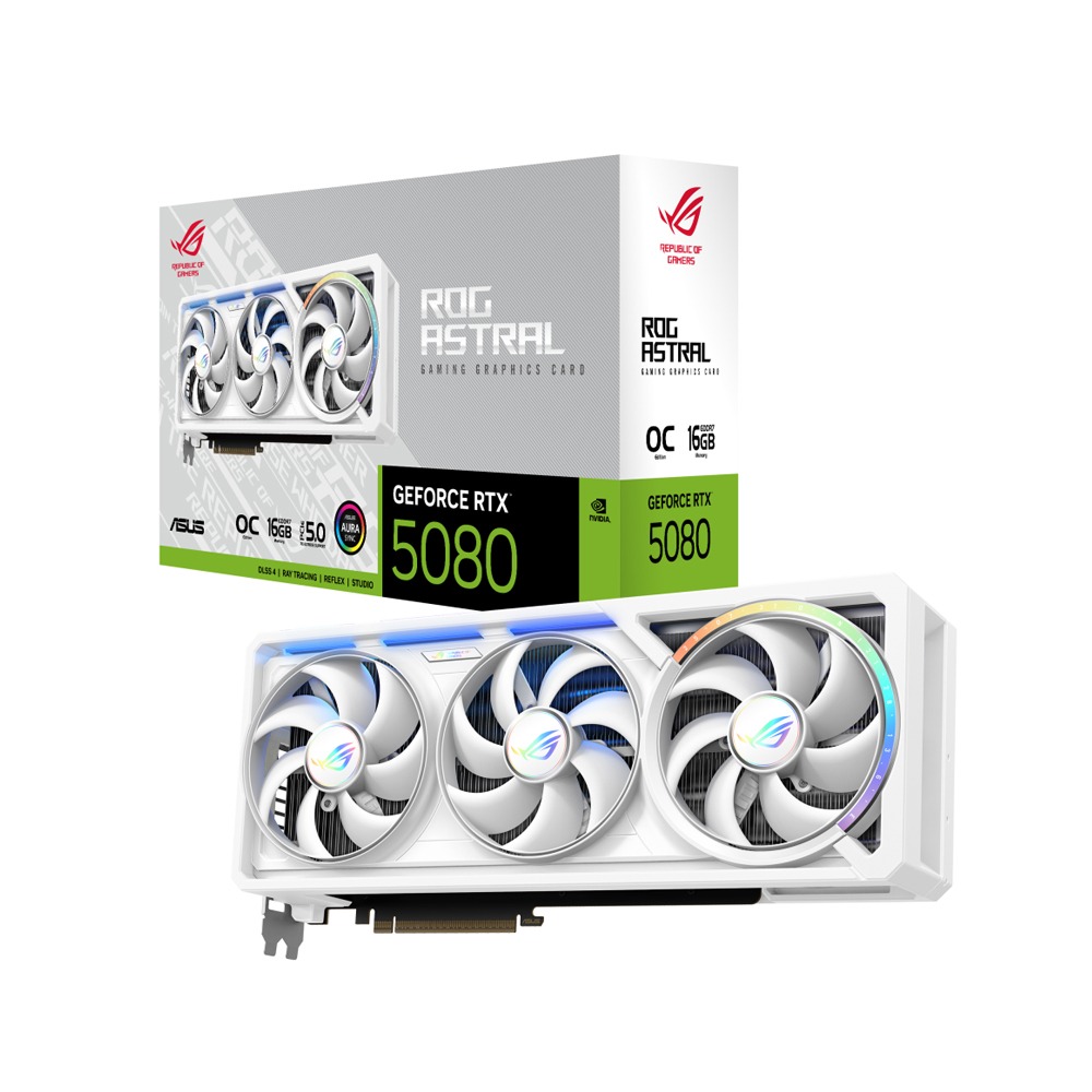 [90YV0LV4-MVAA00] Asus Rog Astral GeForce RTX™ 5080 OC Edition 16GB GDDR7 Graphic Card-White
