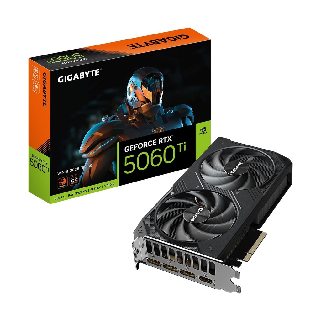 [GV-N506TWF2-16GD] GigaByte Geforce RTX 5060Ti WindForce 8GB GDDR7 Graphic Card