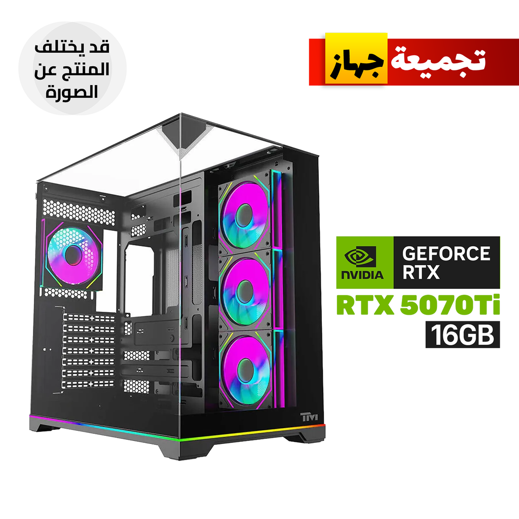 [TM-ELITE-B-CGPC1] Gaming PC AMD Ryzen 7-7800X 3D Processor, B850 Motherboard, 32GB RAM DDR5, 1TB SSD NVME (6000), RTX 5070Ti 16GB Graphics, 850 WATT PSU GOLD, L240 Liquid Cooler, Twisted Minds Elite Series ATX Mid Tower Case with 4 ARGB Fans, Windows 11 Pro (License)