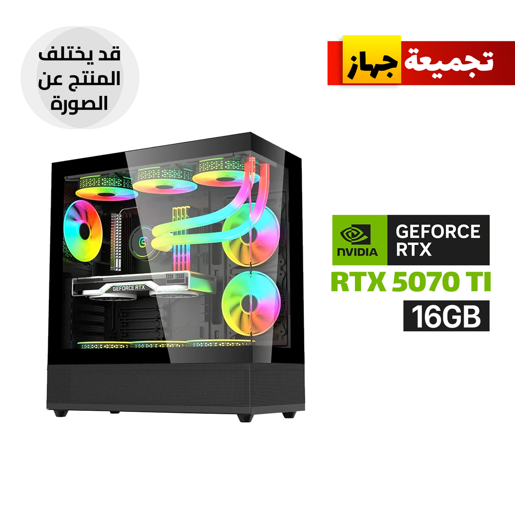 [V930B-CGPC7] Gaming PC – AMD Ryzen 7 9700X, MSI B650 Gaming Plus WiFi, 32GB DDR5 6000, 2TB NVMe SSD, RTX 5070 Ti 16GB, 850W Gold PSU, L360 Liquid Cooler, Acer V930B Case with 6 RGB Fans, Windows 11 Pro