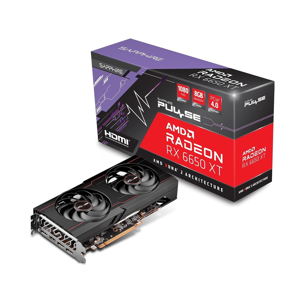 [S88-6E448-020FA] Sapphire Pulse AMD Radeon RX 6650 XT 8GB OC Dual Fan GDDR6 PCIe 4.0 Graphic Card