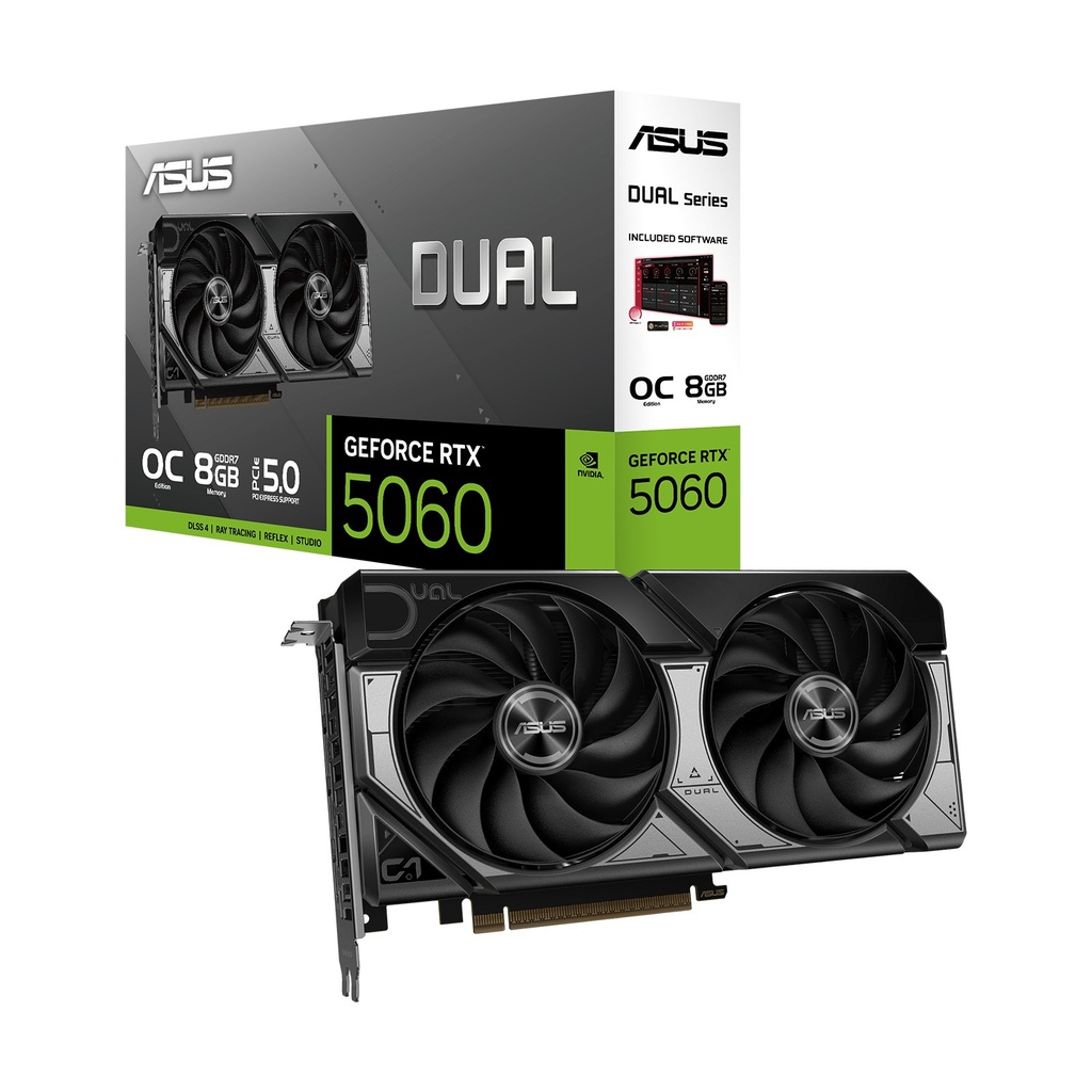 [90YV0N12-M0NA00] ASUS Dual GeForce RTX 5060 8GB GDDR7 OC Edition Graphic Card