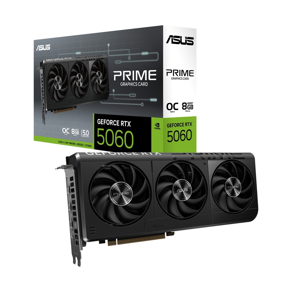 [90YV0N10-M0NA00] Asus Prime Geforce RTX 5060 OC Edition PCIe 5.0 8GB GDDR7 Graphic Card