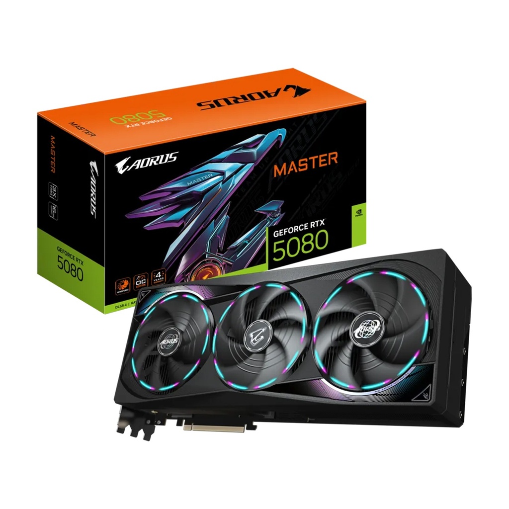 [GV-N5080AORUS] Gigabyte Aorus Master GeForce RTX 5080 16GB OC Edition GDDR7 Graphics Card
