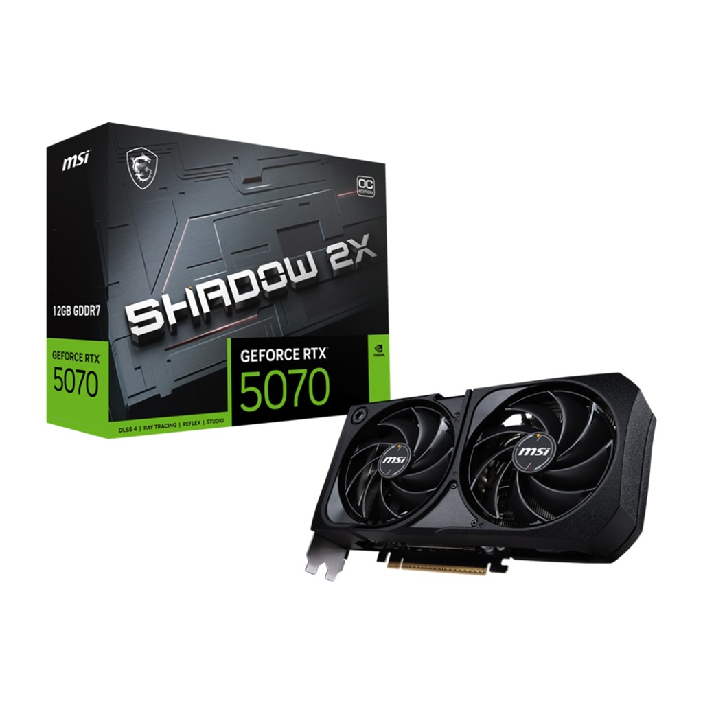 [912-V532-011] MSI Geforce RTX 5070 Shadow 2X OC Edition 12GB GDDR7 Graphic Card