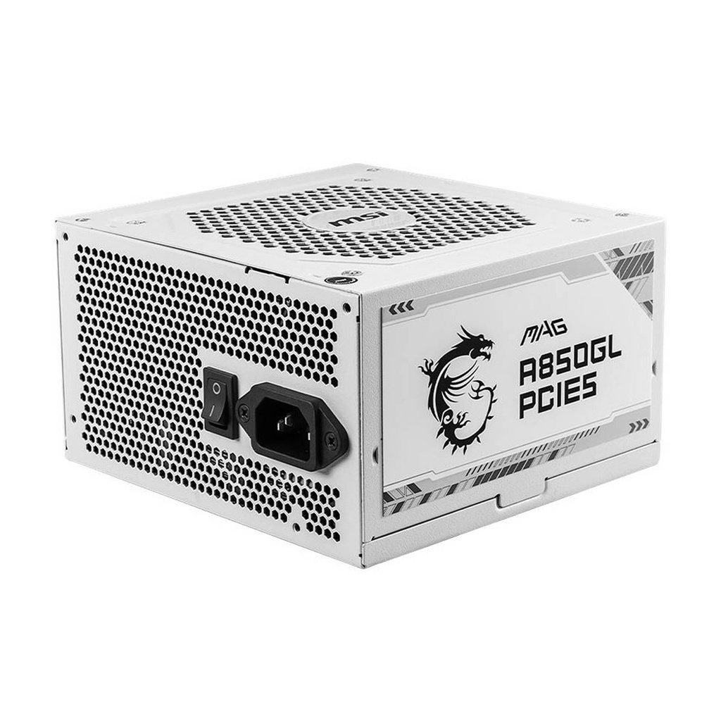 [306-7ZP8A31-CE0] MSI MEG A850GL 80PLUS GOLD 850W Cybenetic ATX 3.1 PCIe 5.1 Ready Power Supply -White