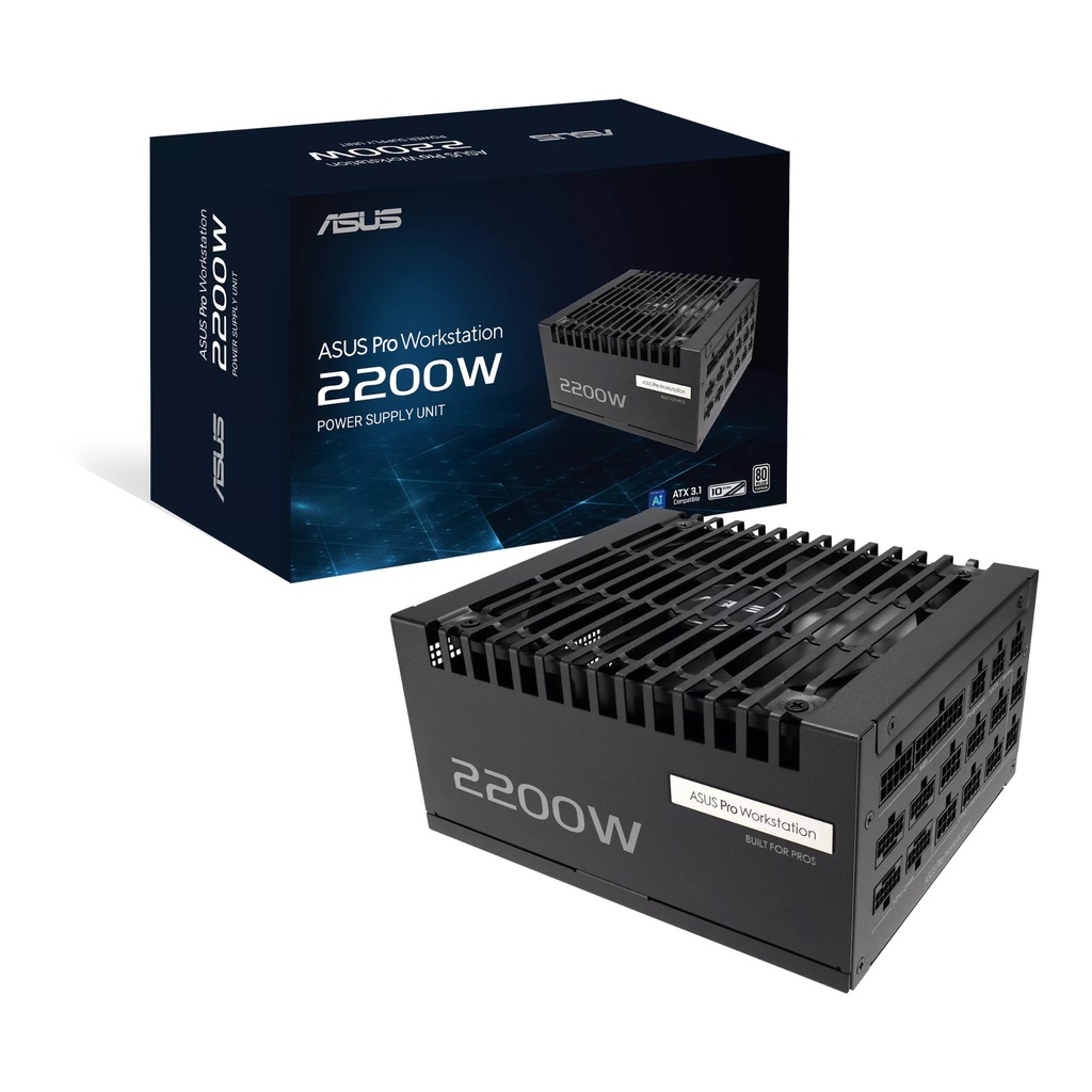 [90YE00Z1-B0NA00] ASUS Pro WS Power Supply, 2200W 80 PLUS Platinum Efficiency, ATX 3.1 Compatible