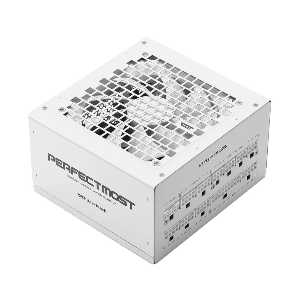 [PMT1050A3-WHITE] DarkFlash PMT1050 80 Plus Gold Fully Modular 1050W ATX 3.1 & PCIe 5.1 Power Supply - White