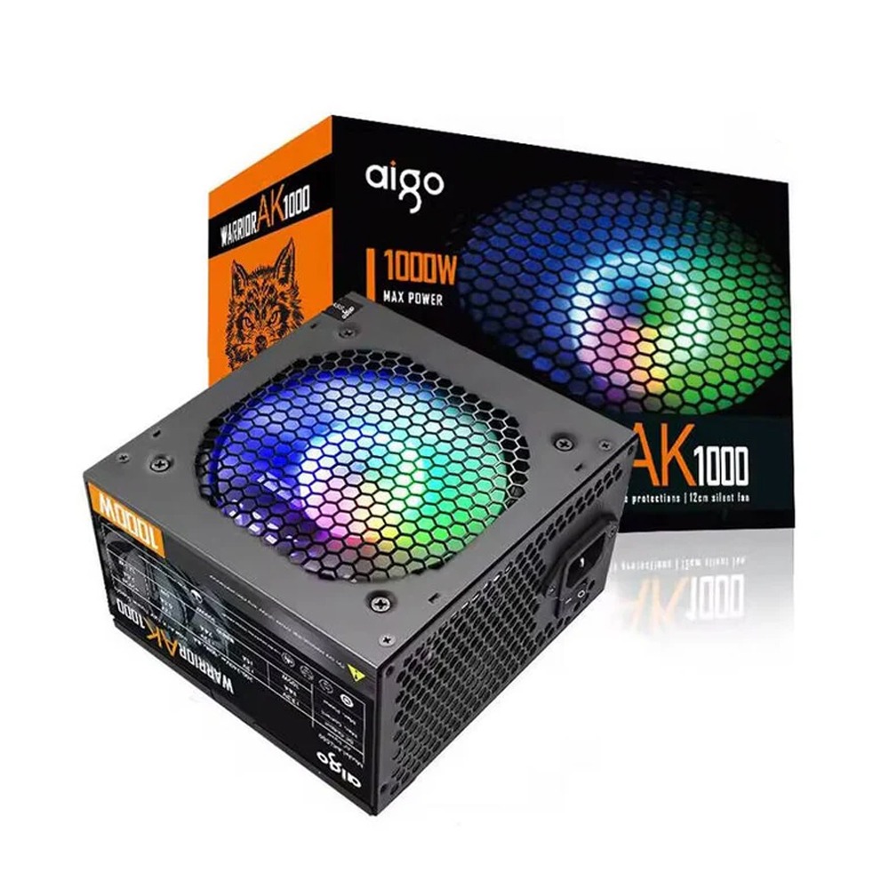 [AK1000-RGB] Aigo Darkflash AK1000 RGB Non-Modular Gaming Power Supply-Black