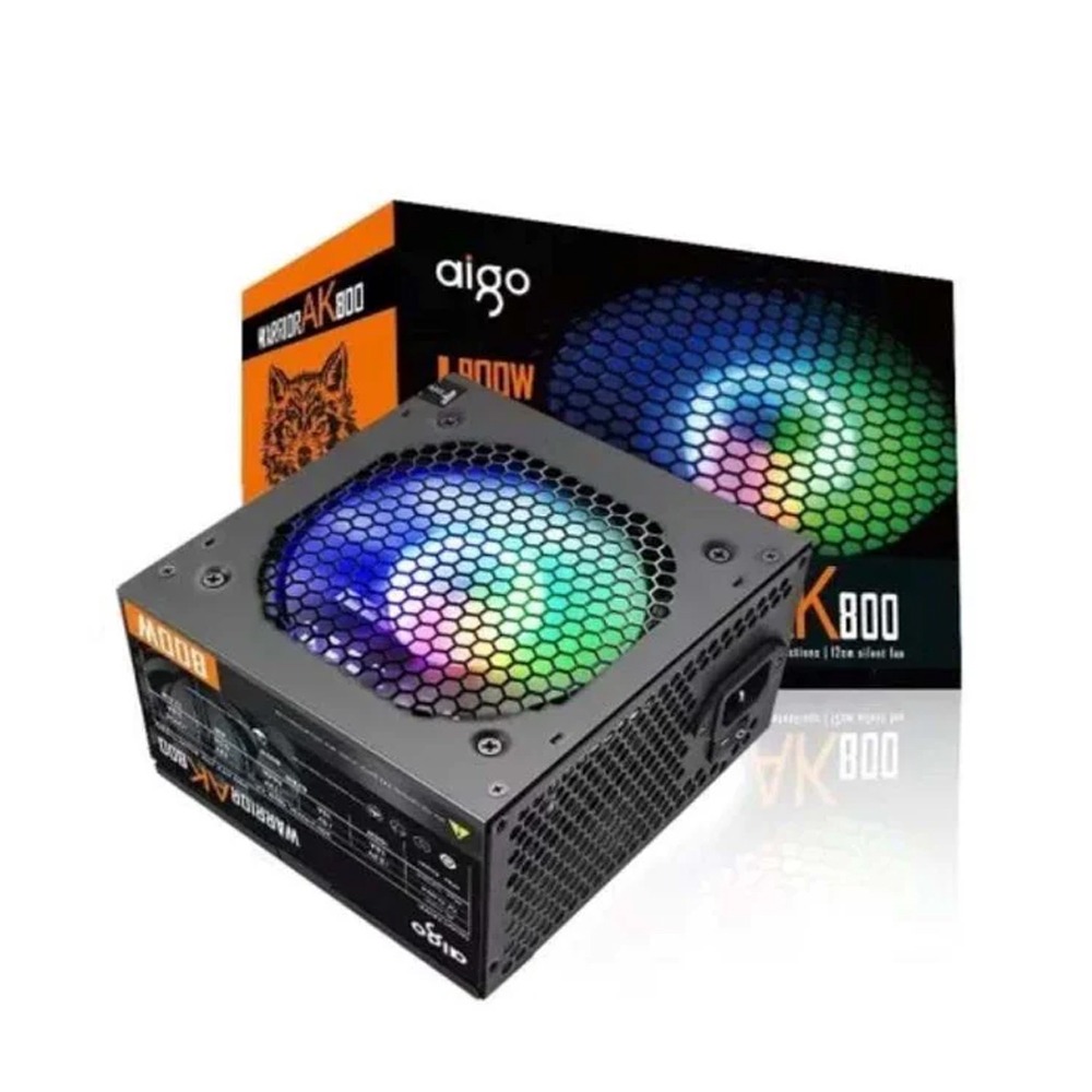 [AK800-RGB] Aigo Darkflash AK800 RGB Non-Modular Gaming Power Supply - Black