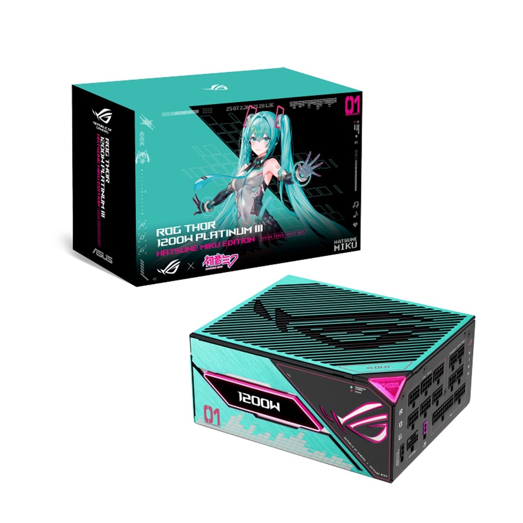 [90YE00V6-B0NA00] Asus Rog Thor Platinum III Fully Modular ATX 1200W Hatsune Miku Edition Power Supply