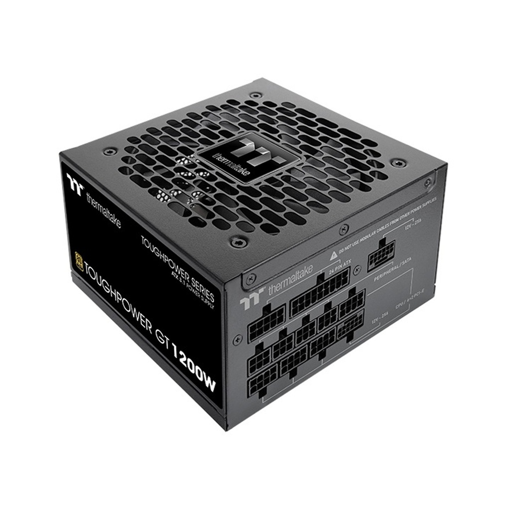 [PS-TPT-1200FNFAGK-3] Thermaltake Toughpower GT 1200W Fully Modular Power Supply, 80 PLUS Gold PCIe Gen 5.1, ATX 3.1 Ready, Black | PS-TPT-1200FNFAGK-3
