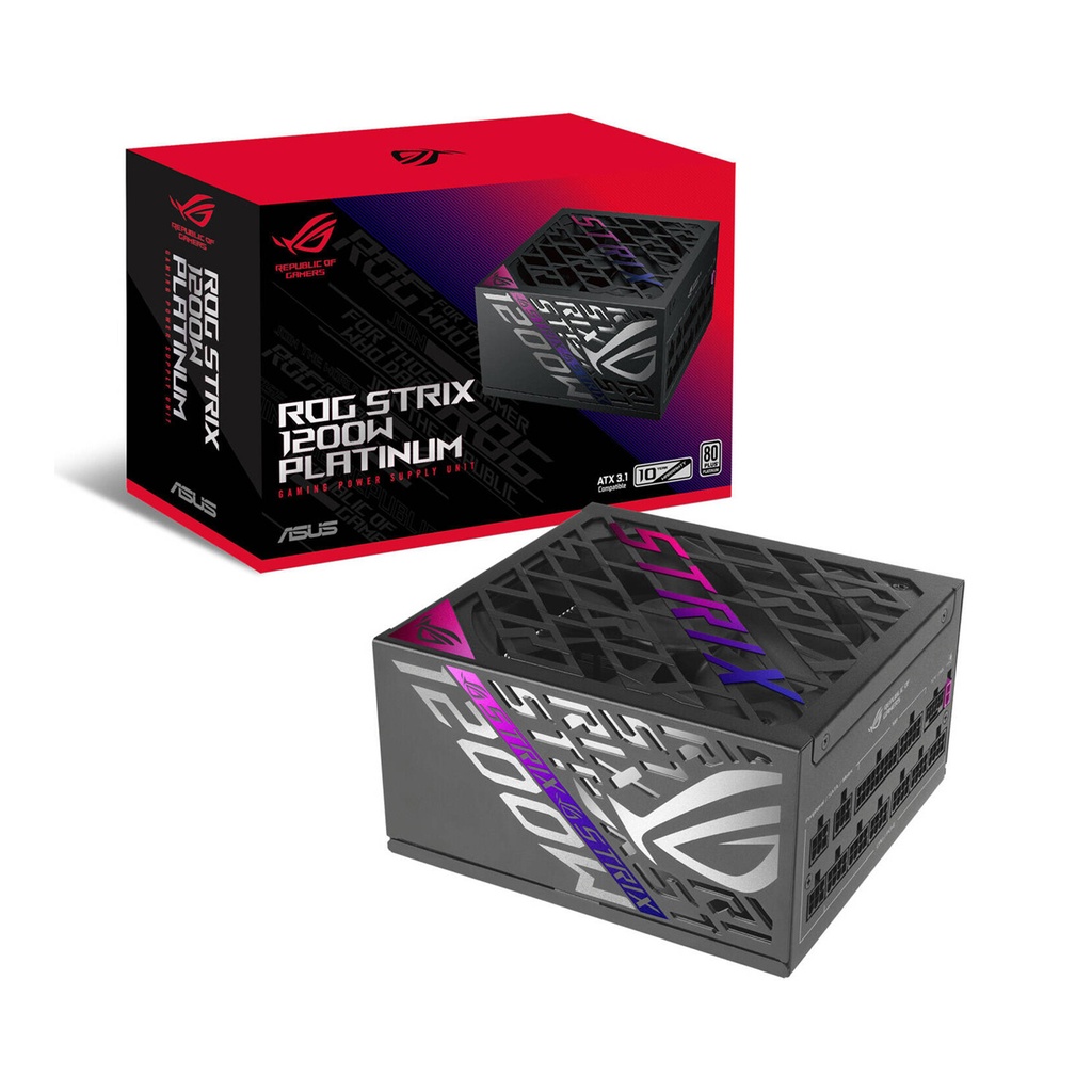 [90YE00W0-B0NA00] Asus Rog Strix 80PLUS PLATINUM ATX 3.1 Compatible 1200W Gaming Power Supply