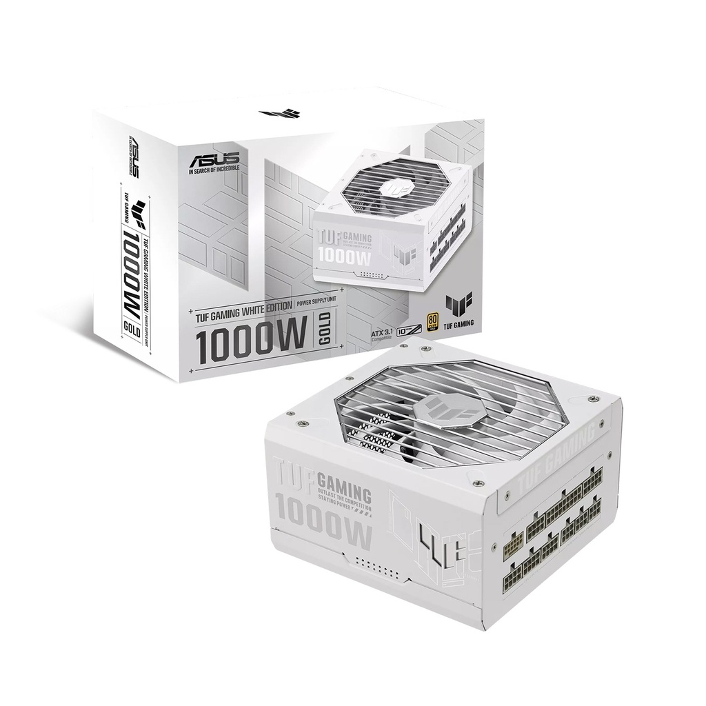 [90YE00S5-B0NA00] ASUS TUF Gaming 1000W - 80 Plus Gold Fully Modular Power Supply Unit - White