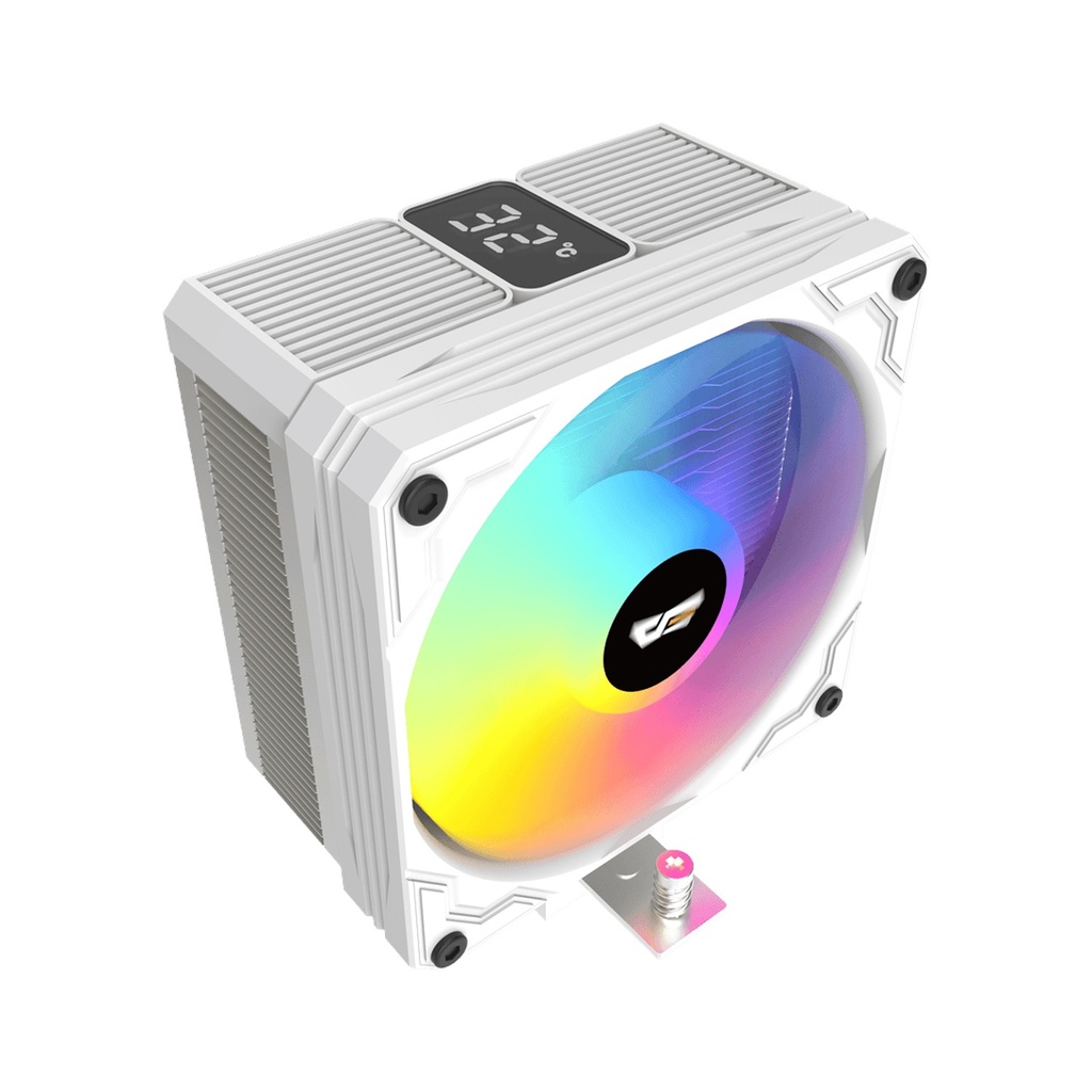 [DS-M400-W] Darkflash M400 Digital Display Tower CPU Cooler with 4 Heats pipes - White