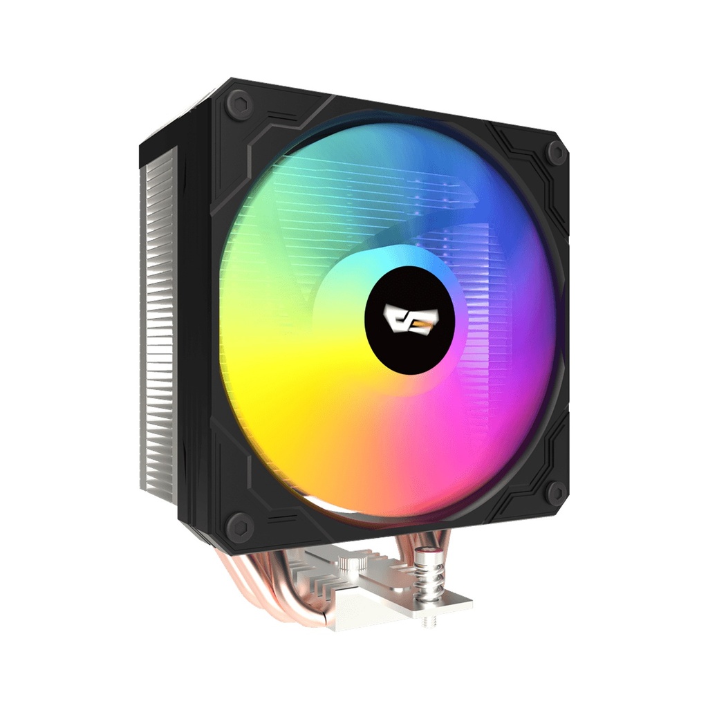 [DS-M400-B] Darkflash M400 Digital Display Tower CPU Cooler with 4 Heats pipes - Black