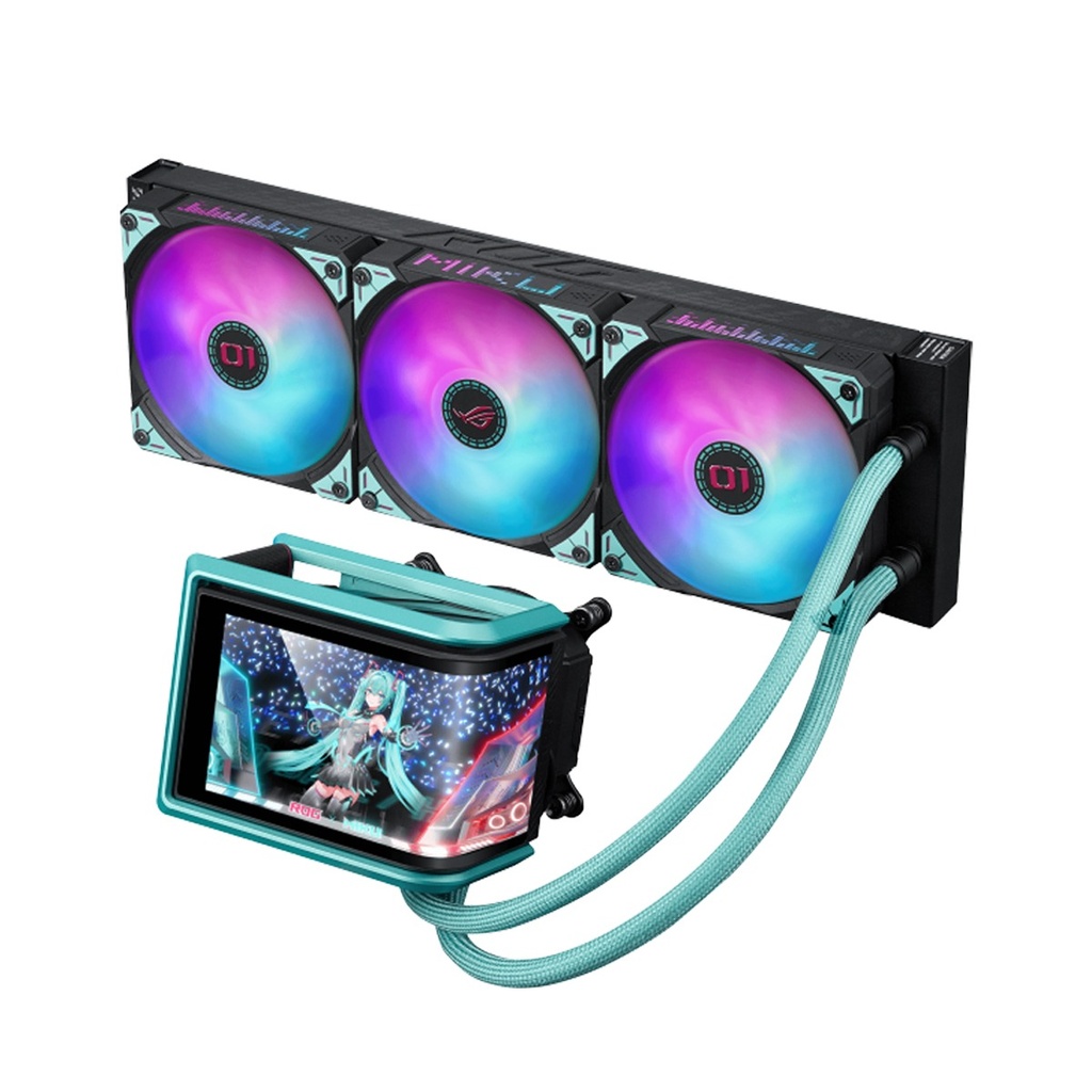 [90RC01P1-B0EAY0] Asus Rog Ryuo IV 360 ARGB Hatsune Miku Edition CPU Liquid Cooler - Black