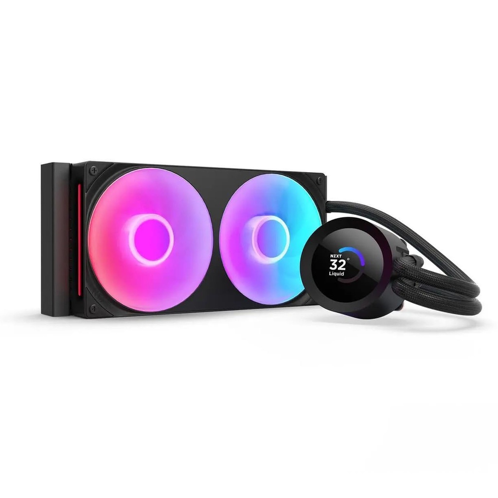 [RL-KR240-B2] NZXT Kraken Plus 240 RGB 240mm Liquid Cooler With 1.54" LCD Display - Black