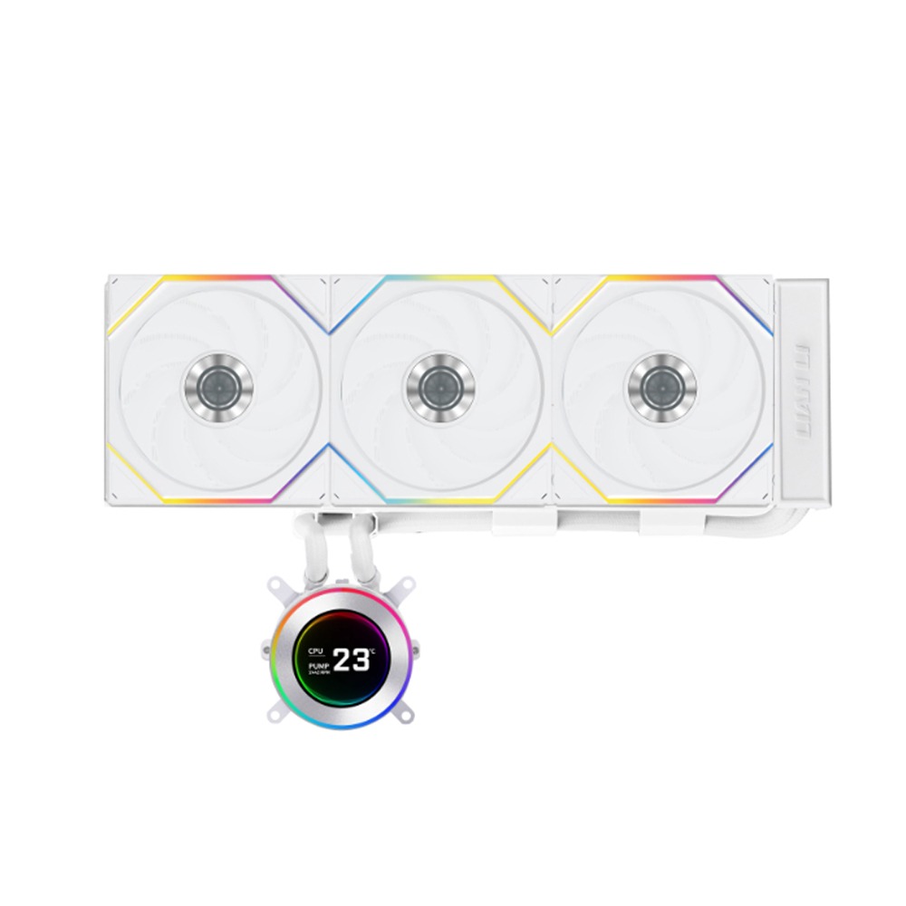 [G89.GHS2LCD36TW.00] Lian Li Hydro-Shift II LCD-C 360TL Liquid CPU Cooler with TL Wireless Fans, 2.1" IPS LCD Screen - White