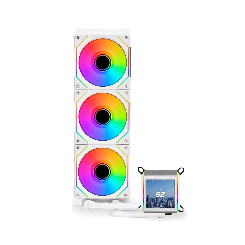 [G89.GA2ALCD36INW.00] Lian Li Galahad II LCD Sl-Inf 360mm ARGB Liquid CPU Cooler With 2.88" IPS LCD Screen - White