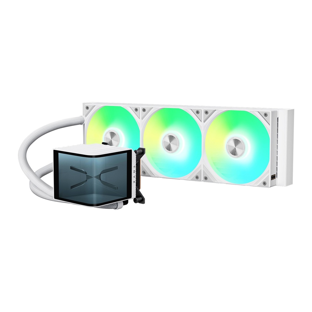 [L-p360A-AS3M-G1W] Tryx Panorama 2K 6.5" 60Hz 360MM Liquid Cooler With Curved Amoled Display - White
