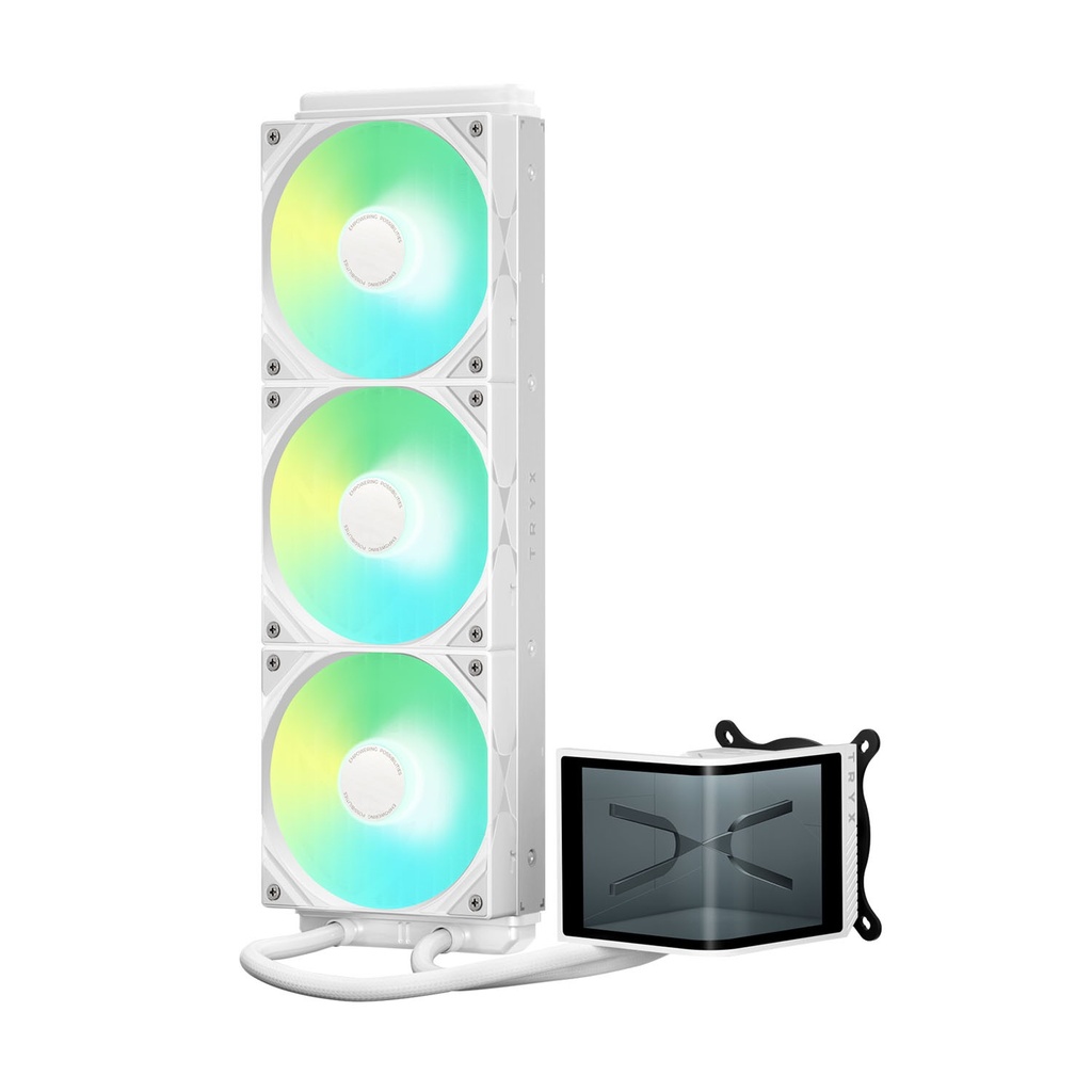 [L-P360L-AM3M-G0W] Tryx Panorama SE 360 ARGB 2K 6.5" 60Hz With Curved Amoled Display 360MM Liquid Cooler - White