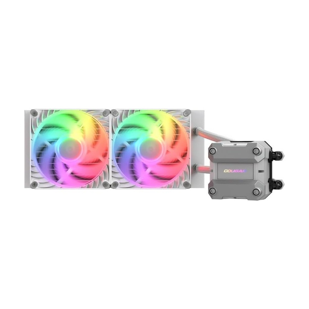 [CGR-PSDUTRGB-W-240] Cougar Poseidon Ultra ARGB 240MM All-In-One CPU Liquid Cooler with Improved Cooling and Quiet Performance - White