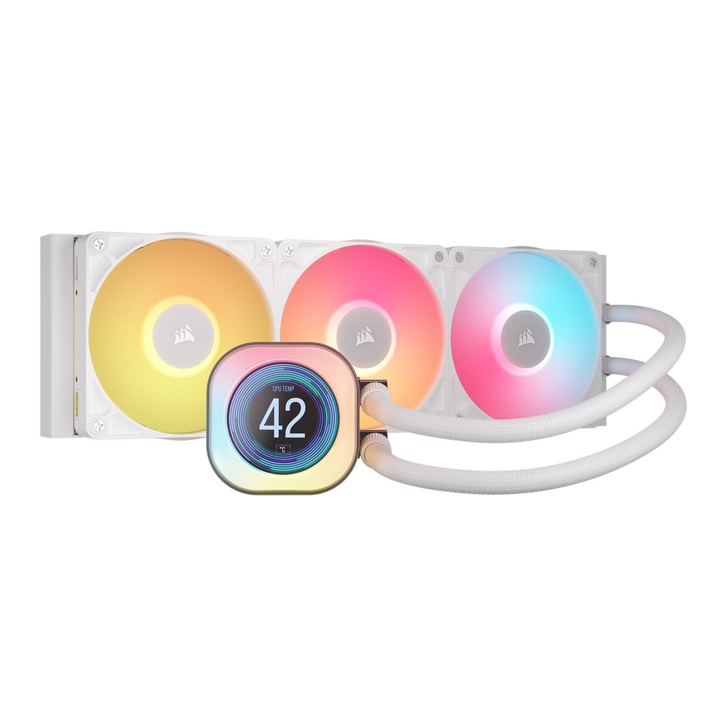 [CW-9061026-WW] Corsair iCUE Link Titan 360 RX LCD RGB Extreme Performance 360mm Liquid CPU Cooler - White