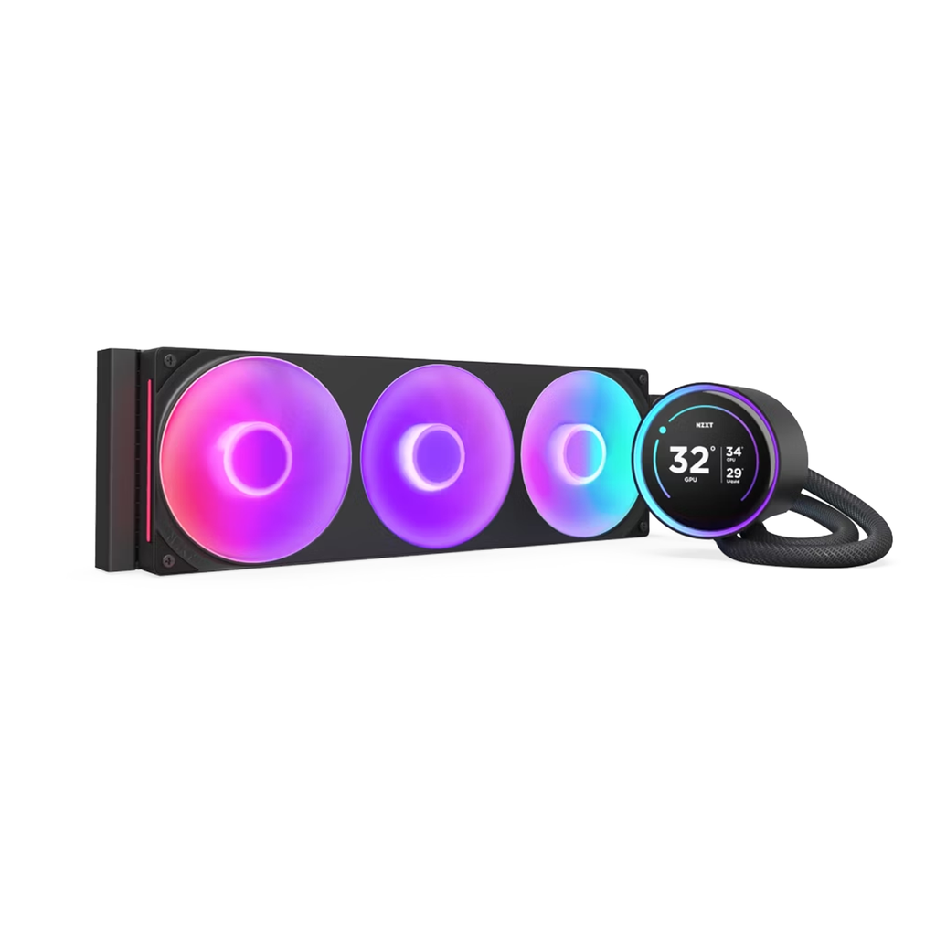 [RL-KR36E-B2] NZXT Kraken Elite 360 RGB With IPS LCD & RGB Core Single-Frame Fan 360MM AIO Liquid Cooler - Black