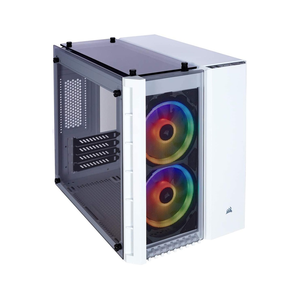 [CC-9011137-WW] Corsair 280X Crystal Series RGB Tempered Glass Micro ATX Case - White