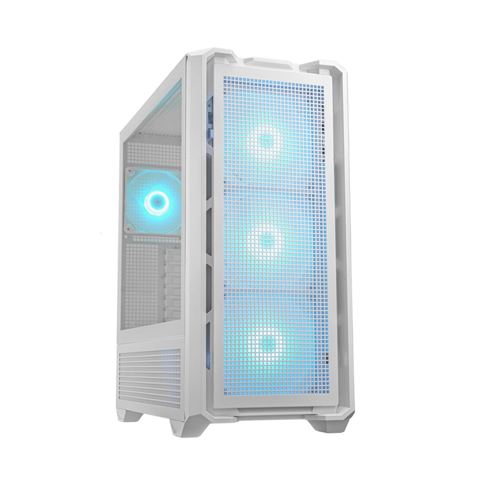 [3857C90.0002] Cougar MX600 Mid Tower Tempered Glass Side Panel Case with 4 RGB Fans - White