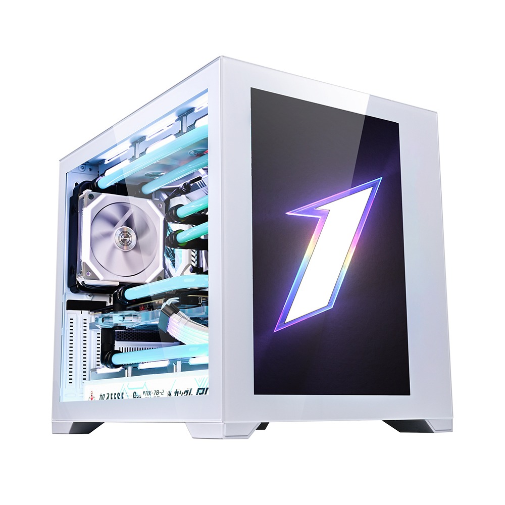 [SP7-EV-White] First Player EMOTION VIEW SP7 ATX Case Two Panel Front & Left Side Tempered Glass Case - White