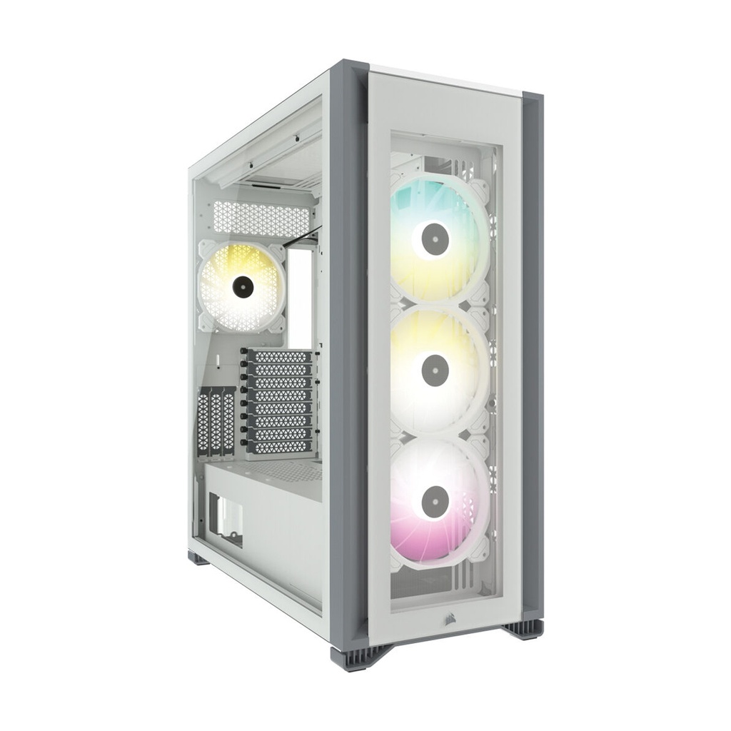 [CC-9011227-WW] Corsair iCUE 7000X RGB Tempered Glass With 3 RGB & 1 Rear Fans Full-Tower ATX PC Case - White