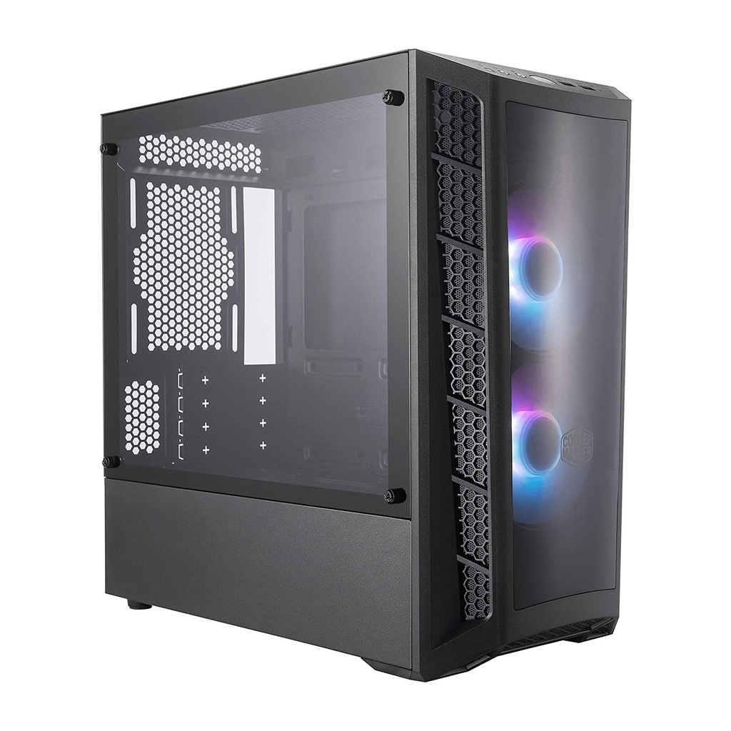 [MCB-B320L-KGNN-S01] Cooler Master MasterBox MB320L Micro ATX Tower Tempered Glass Side Panel Case With 2 ARGB Fans - Black