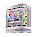 Twisted Minds Dominator Series ATX Mid Tower Gaming Case - White (7 ARGB Fans Included)