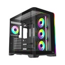 Twisted Minds Flux Series ATX Mid Tower Gaming Case - Black (7 ARGB Fans Included)