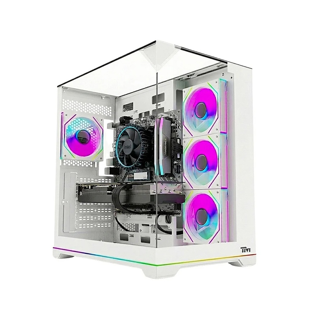 [TM-ELITE-W] Twisted Minds Elite Series ATX Mid Tower Gaming Case - White (4 ARGB Fans Included)