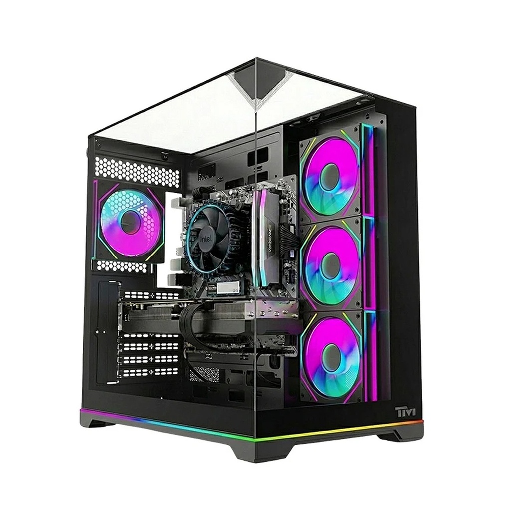 [TM-ELITE-B] Twisted Minds Elite Series ATX Mid Tower Gaming Case - Black (4 ARGB Fans Included)