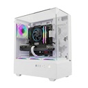 Twisted Minds Fury Series ATX Mid Tower Gaming Case - White (4 ARGB Fans Included)