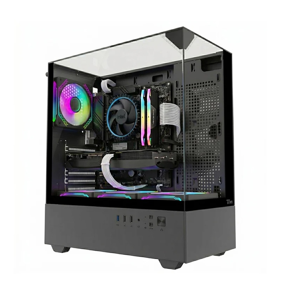 [TM-FURY-B] Twisted Minds Fury Series ATX Mid Tower Gaming Case - Black (4 ARGB Fans Included)